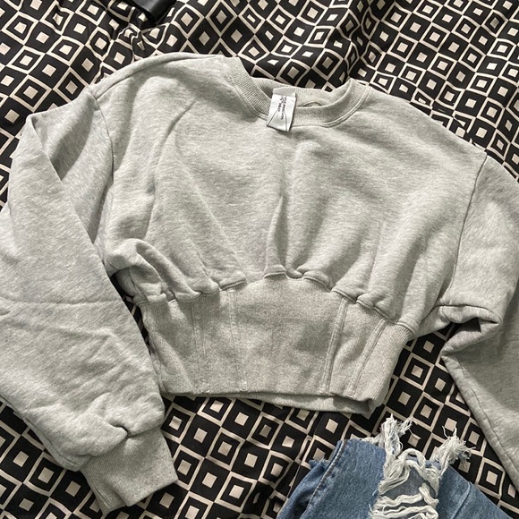 Corset cropped sweatshirt - Picture 1 of 3